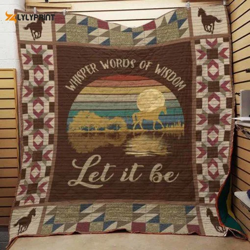 Horse Customize Quilt Blanket For Fans Home Decor Gift ,  Soft Quilt, King Size, All Season Cozy Quilt QB0901