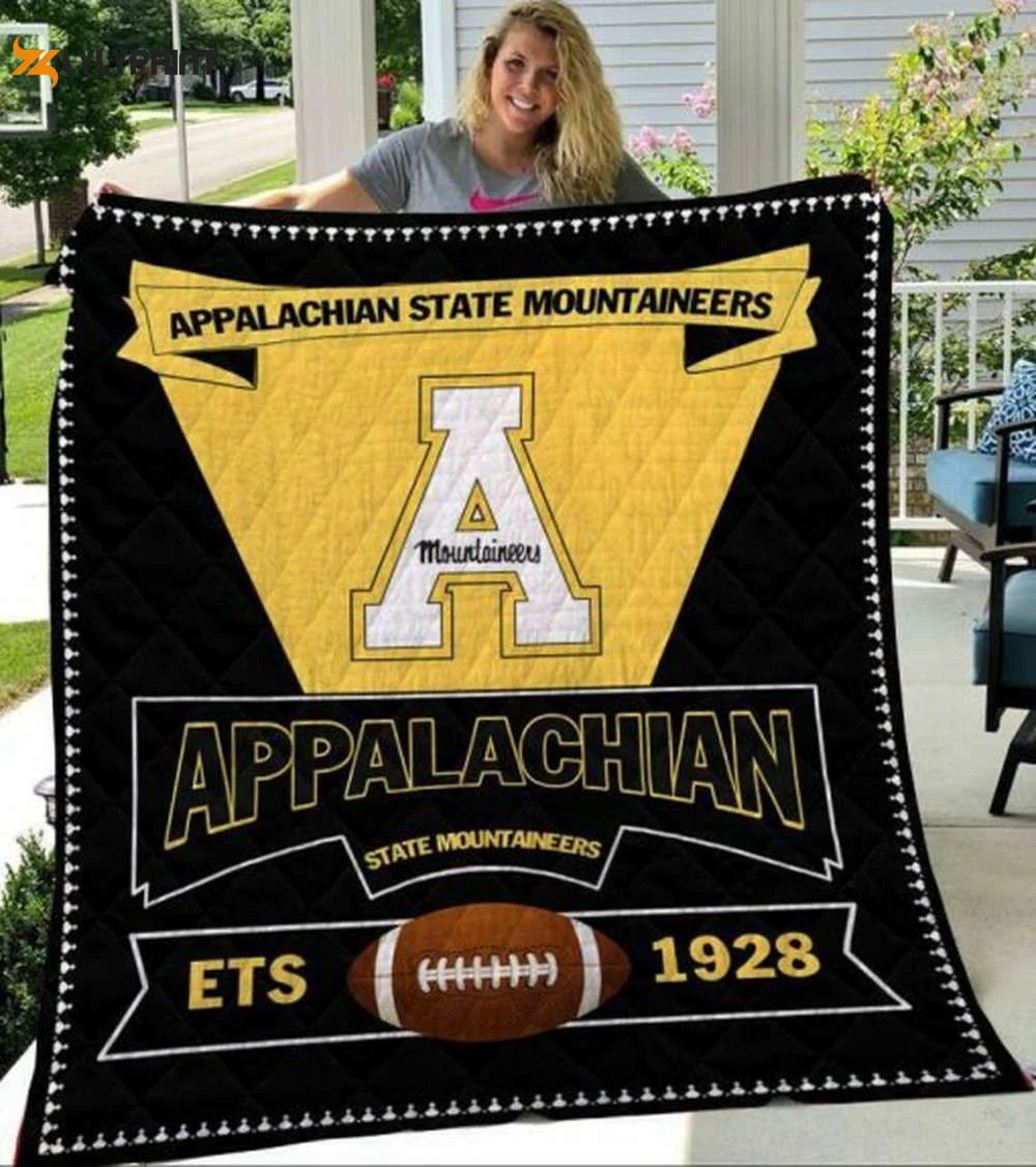 Appalachian State Mountaineer Quilt Blanket For Fans Home Decor Gift , Soft Quilt, King Size, All Season Cozy Quilt QB0901