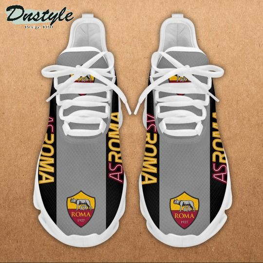 Custom AS Roma Grey Stripes Black Max Soul Shoes Men Women MS0601