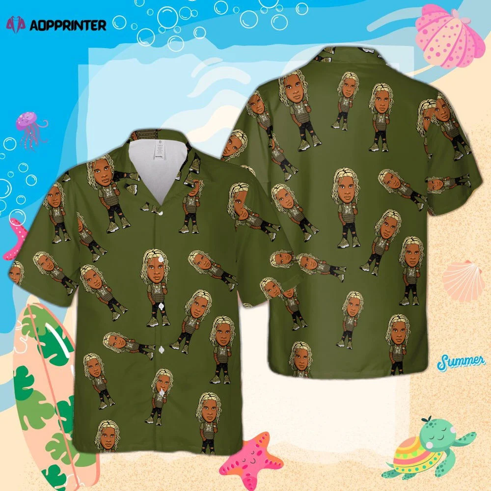 Lil Durk Cartoon Image Hawaiian Shirt HW0601