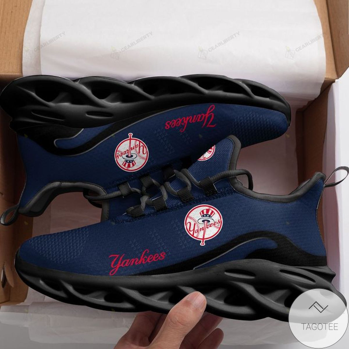 Custom MLB New York Yankees Max Soul Shoes V2 Sneaker MS0601