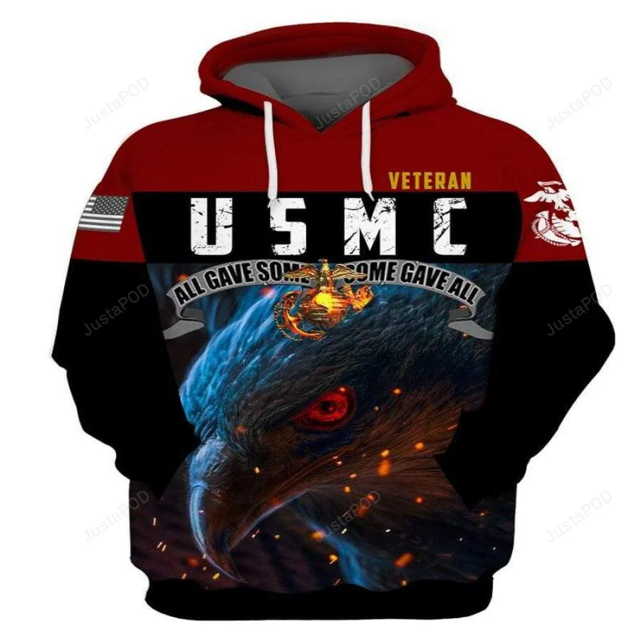 U.S Marine Corps All Gave Some 3D All Print Hoodie, Zip- Up Hoodie HZ0501