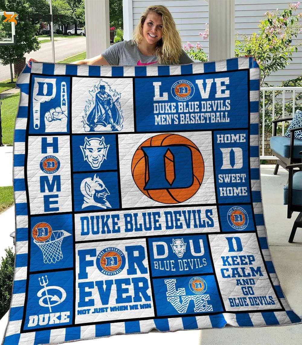 Duke Blue Devils 1 Quilt Blanket For Fans Home Decor Gift , Soft Quilt, King Size, All Season Cozy Quilt QB0901