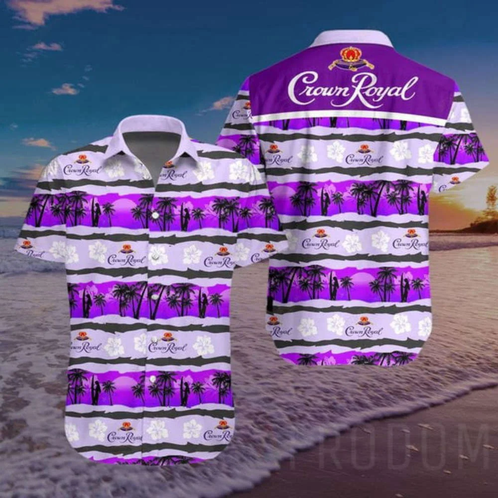 Tropical Beach Crown Royal Hawaiian Shirt HW0601