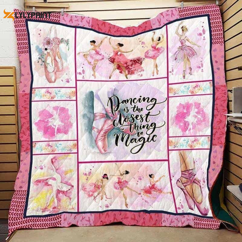 Ballet 3D Customized Quilt , Soft Quilt, King Size, All Season Cozy Quilt QB0901