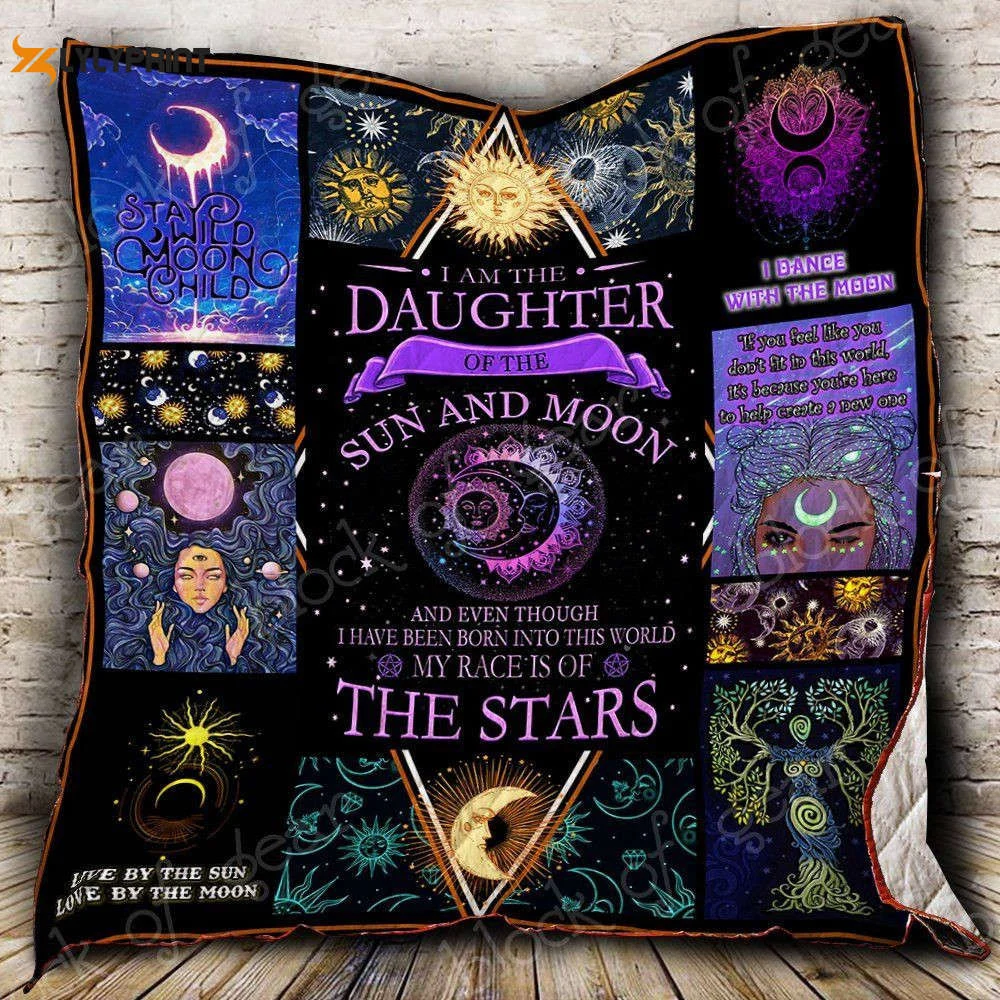Daughter Of Sun And Moon 3D Customized Quilt , Soft Quilt, King Size, All Season Cozy Quilt QB0901