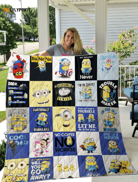 Minions 1 Quilt Blanket For Fans Home Decor Gift , Soft Quilt, King Size, All Season Cozy Quilt QB0901