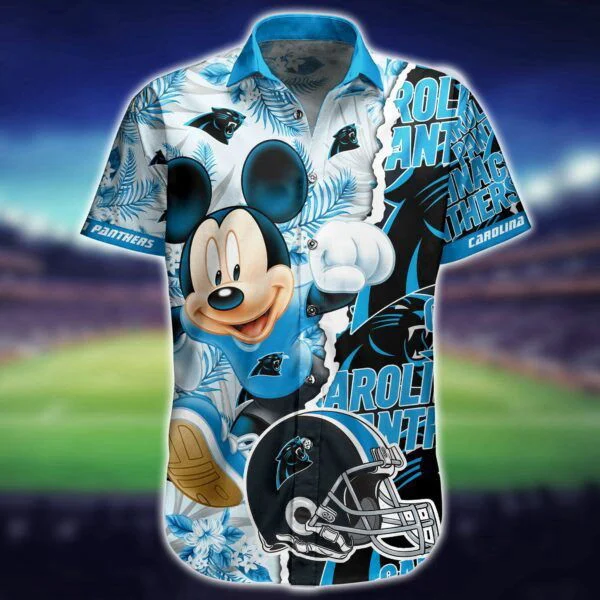 NFL Carolina Panthers Hawaiian Shirt Short Mickey 3D HW0601