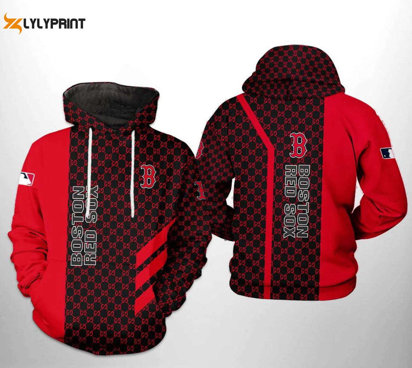 Boston Red Sox Red Pullover Hoodie AOP Stylish & Comfortable Gear for Red Sox Fans HZ0501