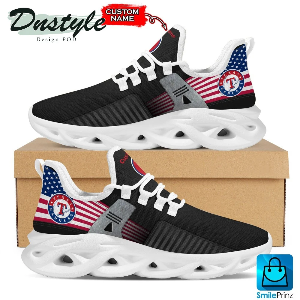 MLB Texas Rangers Custom Name Max Soul Shoes V3 for Men and Women MS0601
