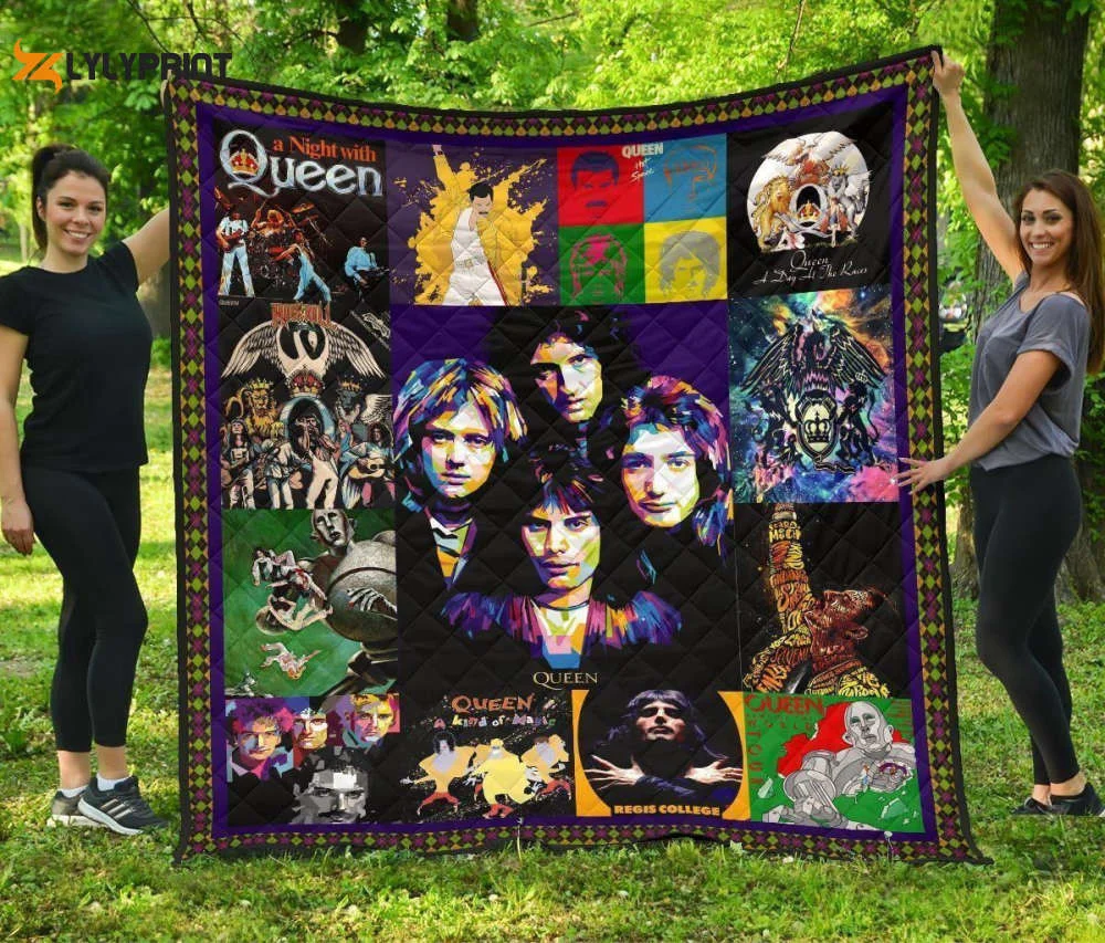 Queen Band, Queen Band Collection, A Night With Queen Quilt Blanket , Soft Quilt, King Size, All Season Cozy Quilt QB0901