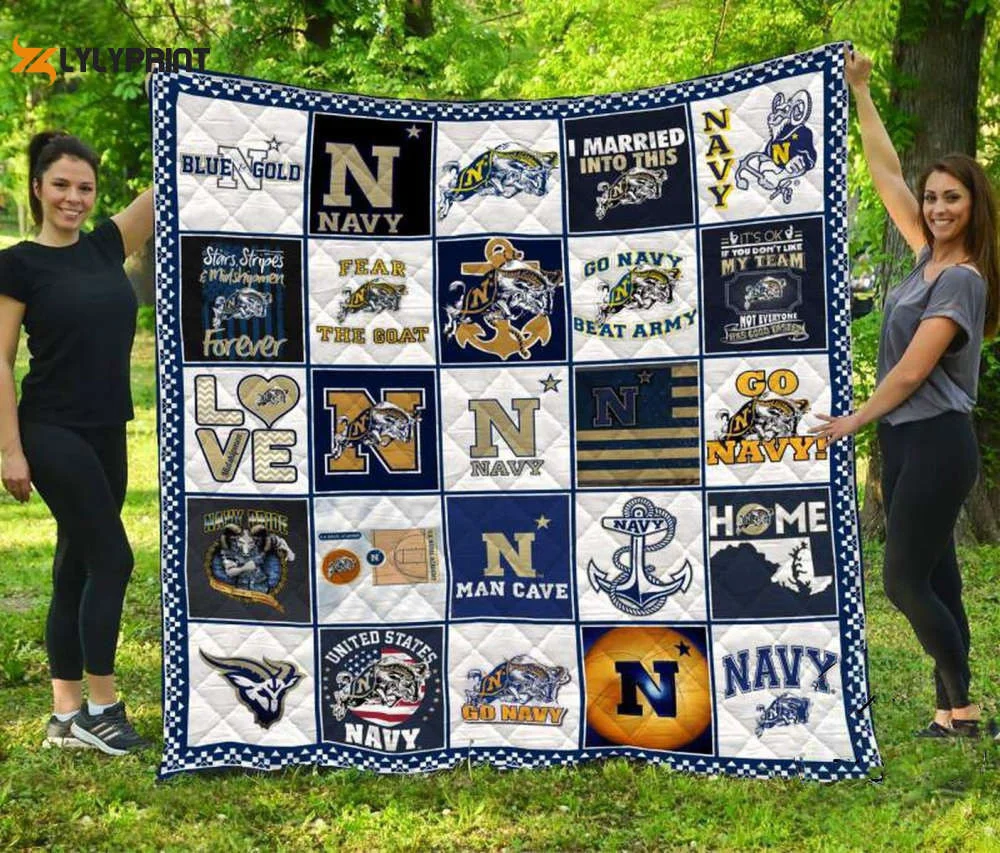 Navy Midshipmen 4 Quilt Blanket For Fans Home Decor Gift 1 , Soft Quilt, King Size, All Season Cozy Quilt QB0901