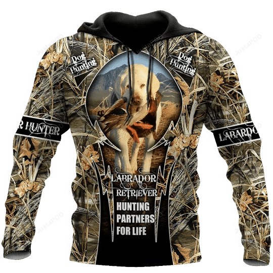 Labrador Hunting Camouflage 3D All Over Printed Hoodie, Zip- Up Hoodie HZ0501