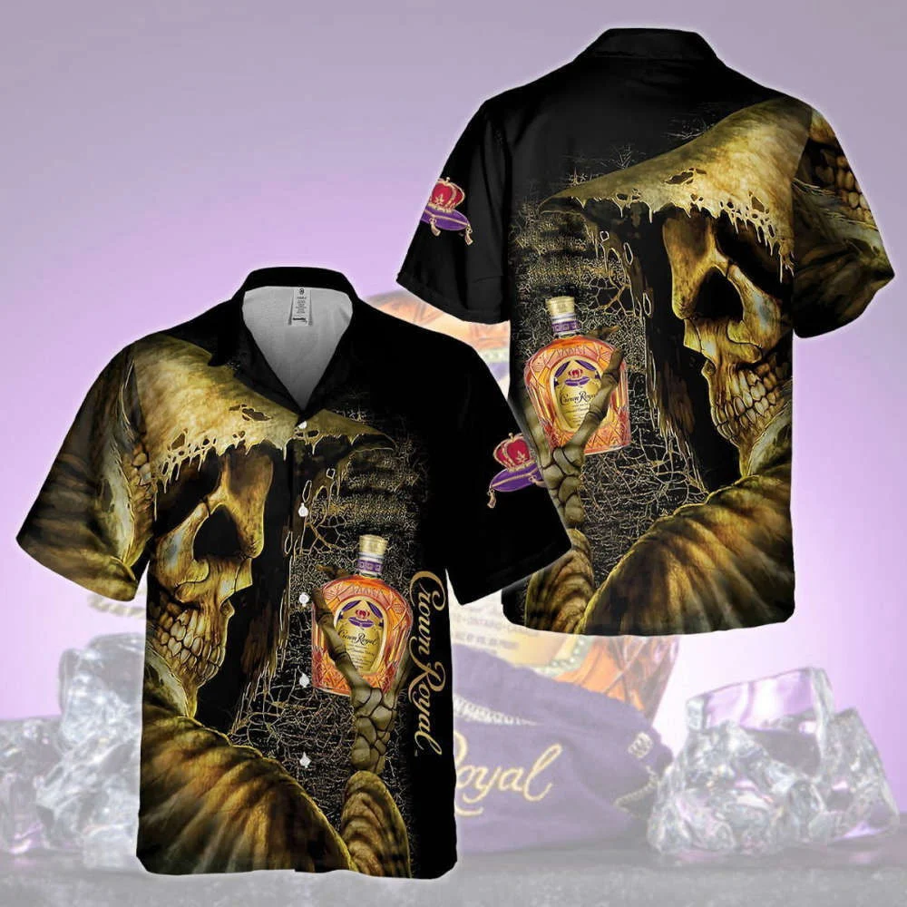 Trending 2023 Skull Crown Royal Death Hawaiian Shirt HW0601