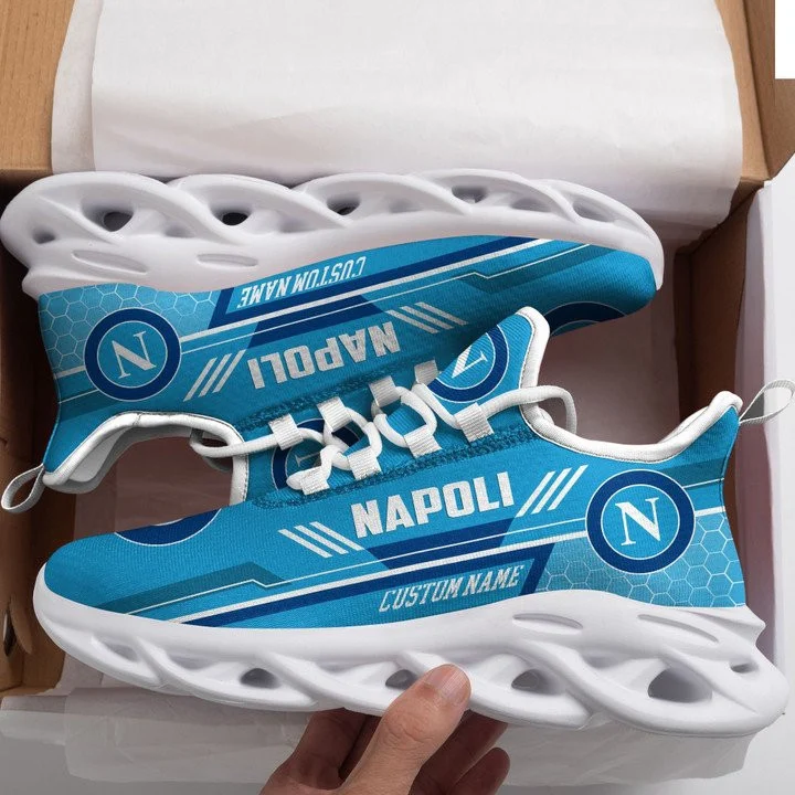 Custom SSC Napoli Custom Name Light Blue Max Soul Shoes for Men and Women MS0601