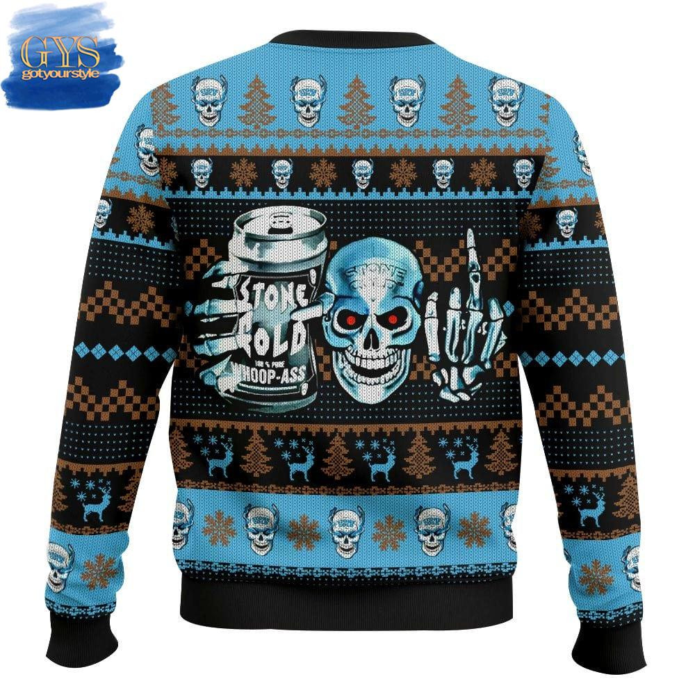 Stone Cold WWE Ugly Sweater , Cozy Soft Unisex Pullover SW0601