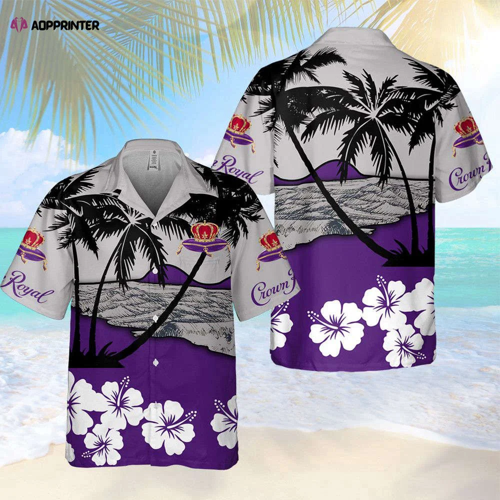 Crown Royal Hibicus Palm Tree Hawaiian Shirt Gift for Men Women Holiday Gift HW0601