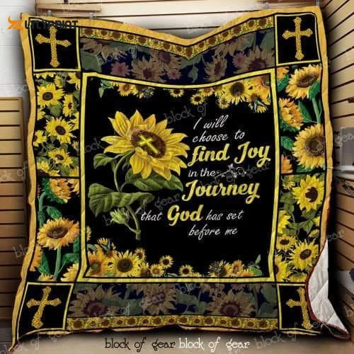 Find God In A Sunflower 3D Customized Quilt , Soft Quilt, King Size, All Season Cozy Quilt QB0901