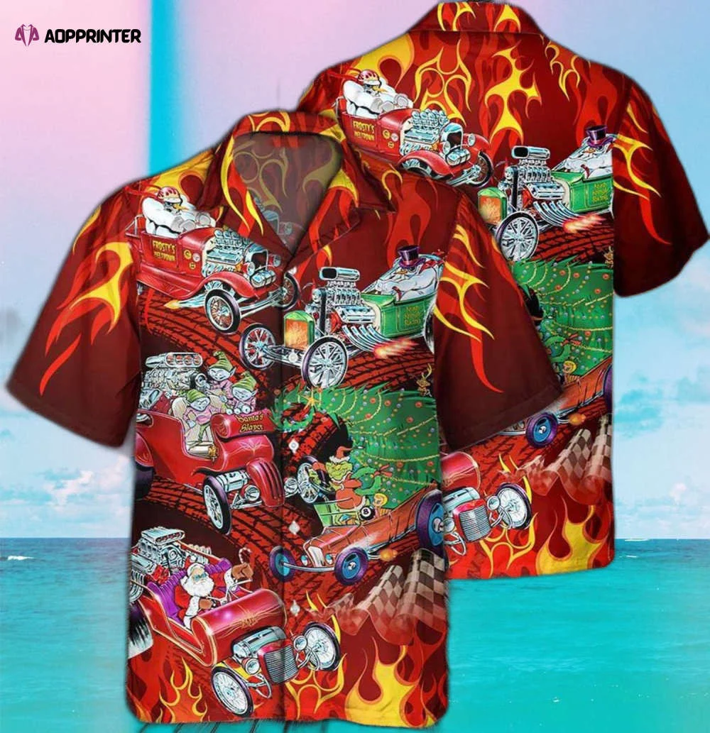 Hot Rod Santa Christmas Hawaiian Aloha Shirts – Best Holiday Attire HW0601