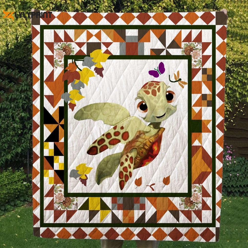 Turtle Version 3D Customized Quilt Blanket , Soft Quilt, King Size, All Season Cozy Quilt QB0901