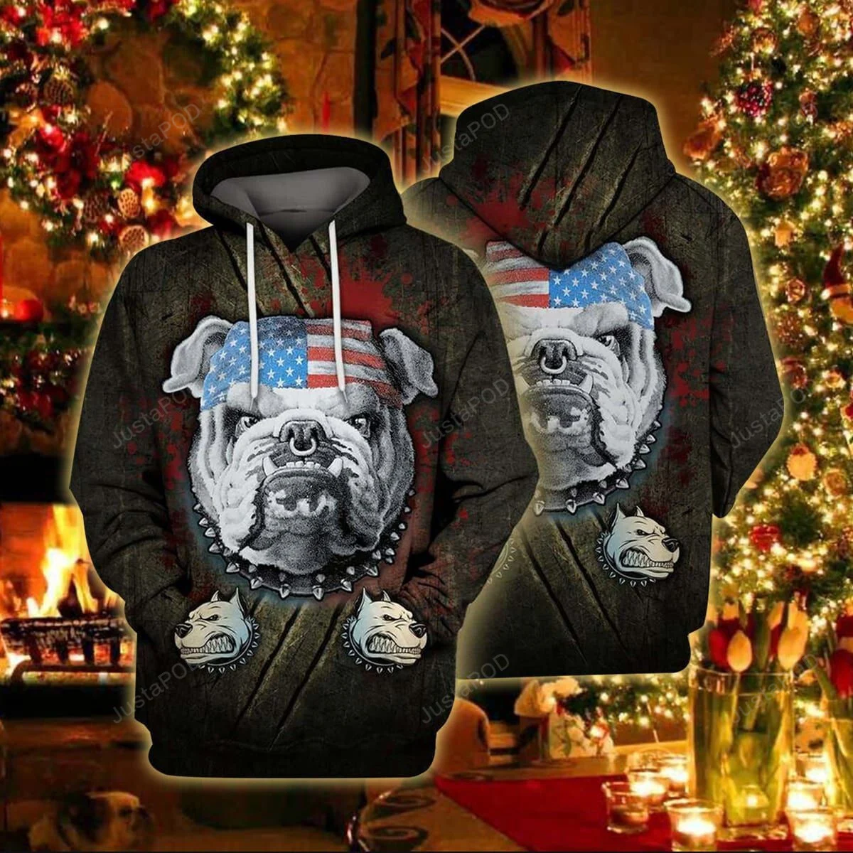 Bulldog Angry 3D All Over Print Hoodie, Zip-up Hoodie HZ0501