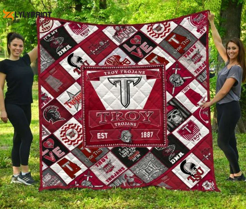 Troy Trojan Quilt Blanket For Fans Home Decor Gift , Soft Quilt, King Size, All Season Cozy Quilt QB0901