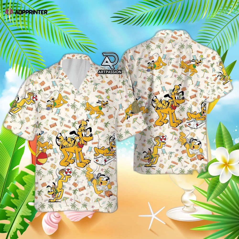 Pluto Summer Beach Hawaiian Shirt, Disney Pluto, For Men Women HW0601