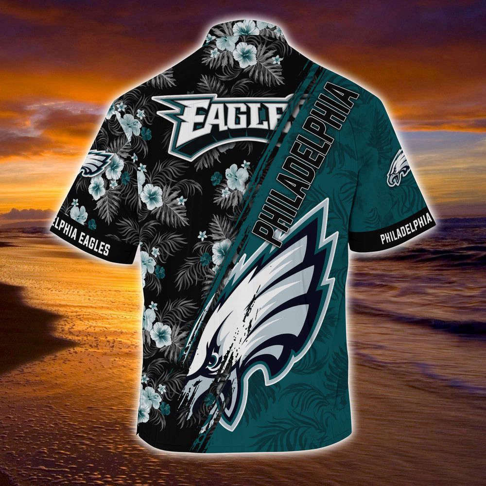 Philadelphia Eagles NFL-Summer Hawaii Shirt Mickey And Floral Pattern For Sports Fans HW0601