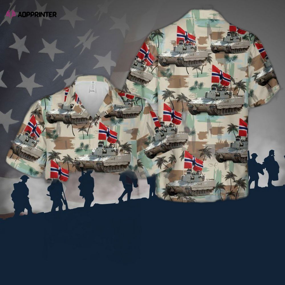 Norwegian Army CV90 Hawaiian Shirt – Authentic Military Style HW0601