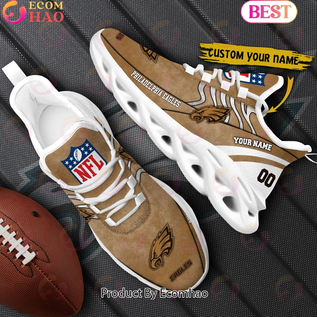 Custom Name Philadelphia Eagles X Salute to Service For Veterans Day Celebration Max Soul Shoes  Unisex sneakers MS0601