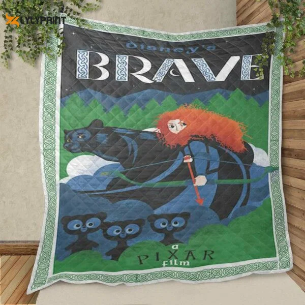 Disney Brave Pixar Animation Studios Cartoon Christmas Quilt Blanket For Fans Home Decor Gift ,  Soft Quilt, King Size, All Season Cozy Quilt QB0901