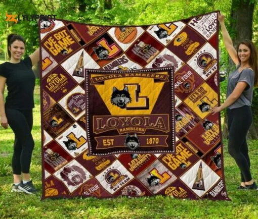 Loyola Chicago Ramblers 1 Quilt Blanket For Fans Home Decor Gift ,  Soft Quilt, King Size, All Season Cozy Quilt QB0901