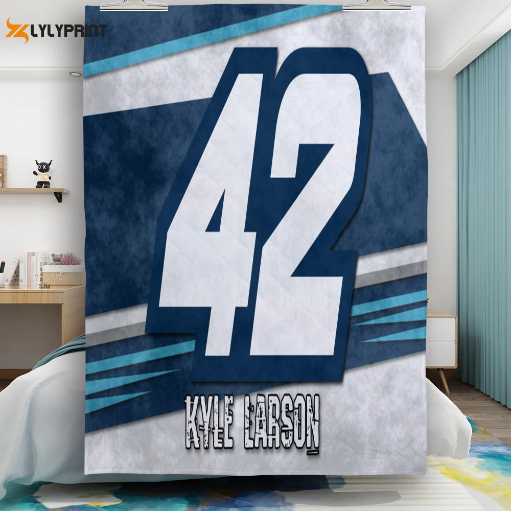 Chip Ganassi Racing Kyle Larson 42 Gift For Fan 3D Full Printing Quilt Home Decor 2024 Gifts Home Decor 2024 Gifts , Soft Quilt, King Size, All Season Cozy Quilt QB0901