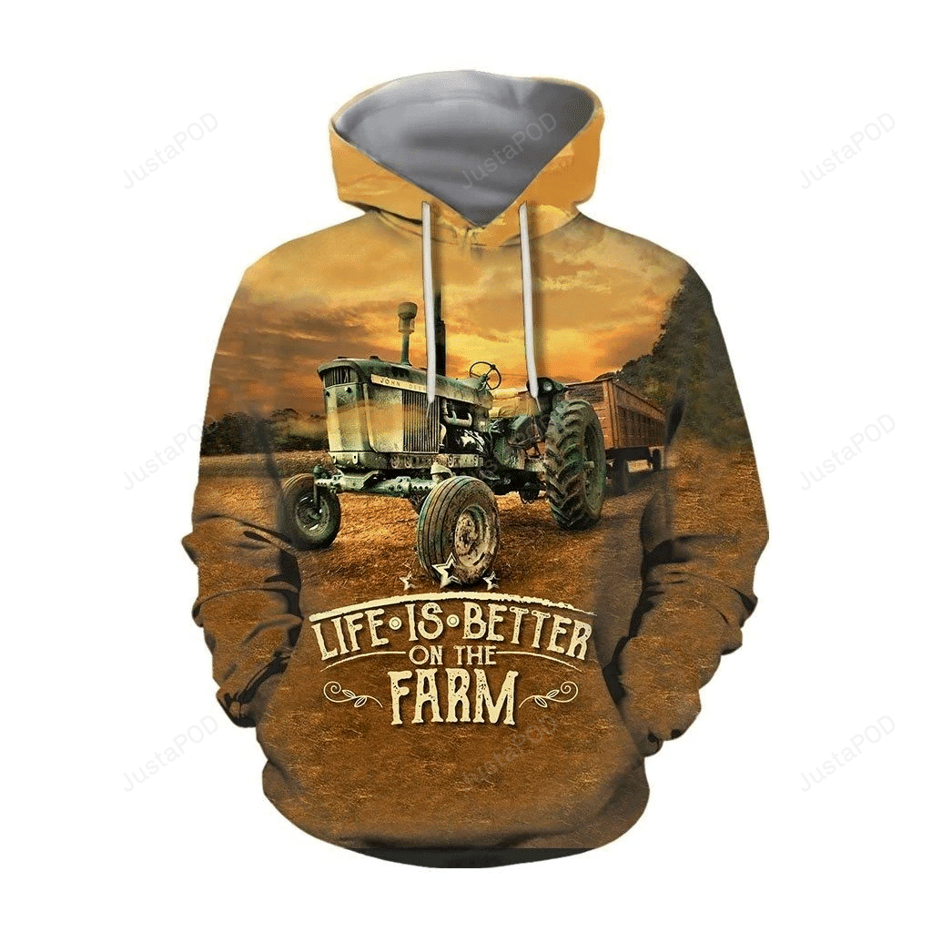Farm Tractor 3D All Over Print Hoodie, Zip-up Hoodie HZ0501