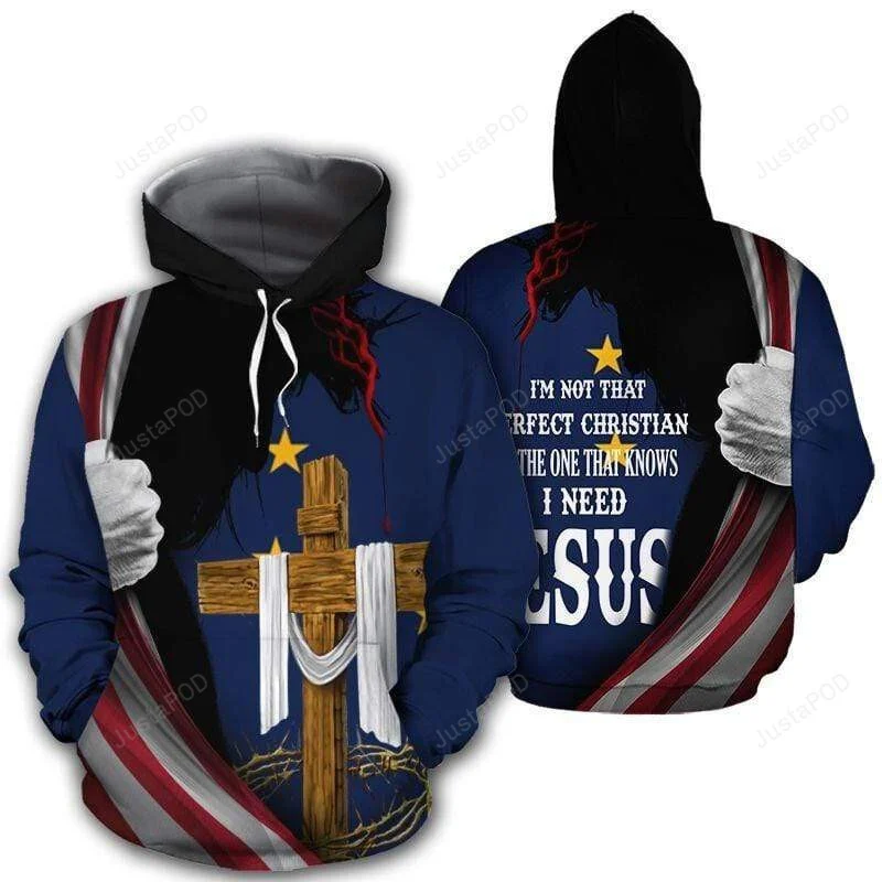 I Need Jesus 3D All Print Hoodie, Zip- Up Hoodie HZ0501