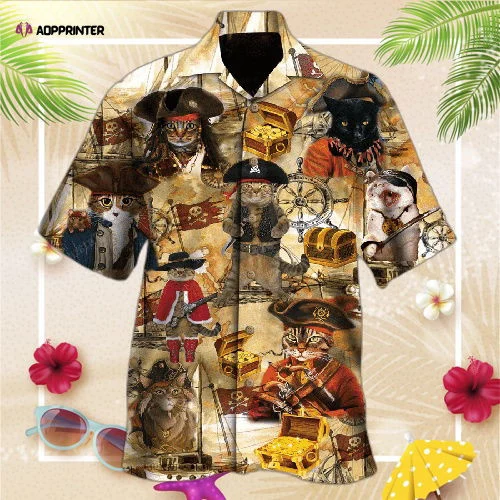 A Treasure Hunting Cat Hawaiian Shirt, Gift For Men And Women HW0601