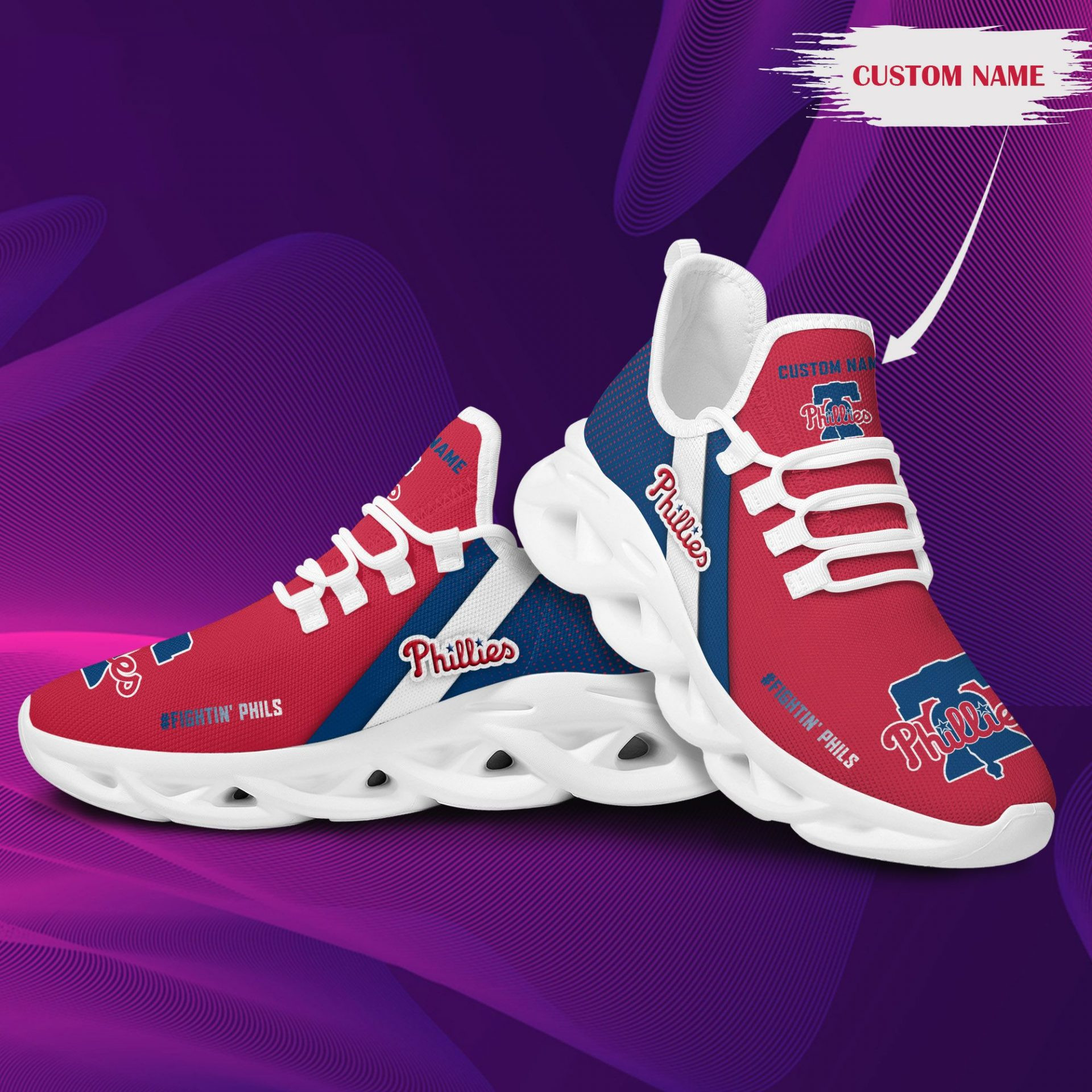 MLB Philadelphia Phillies Custom Name Max Soul Shoes Custom for Men Women MS0601