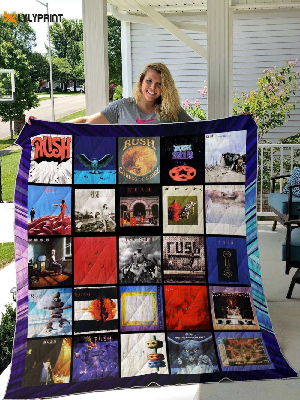 Rush 1 Quilt Blanket For Fans Home Decor Gift , Soft Quilt, King Size, All Season Cozy Quilt QB0901