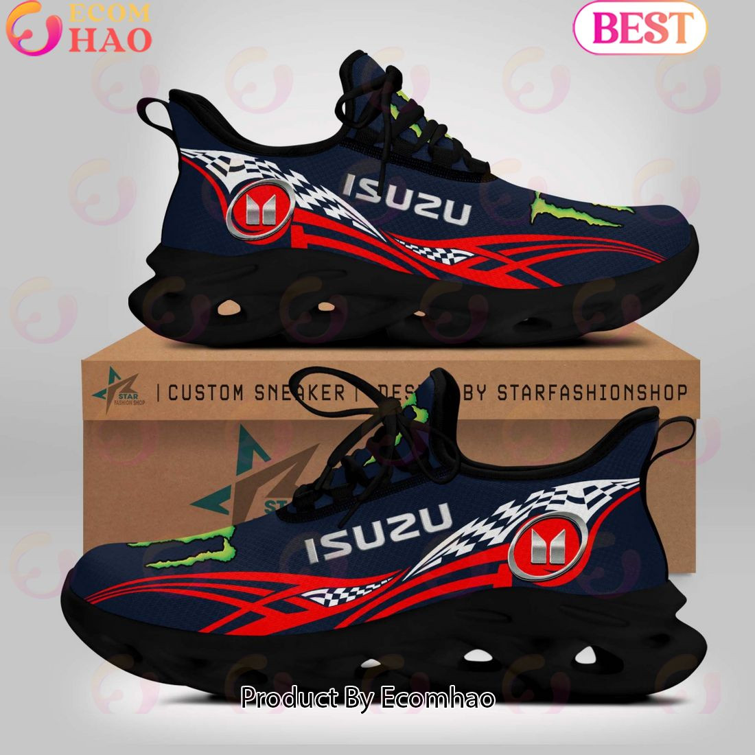 Isuzu Truck Monster Design Max Soul Shoes  Unisex sneakers MS0601