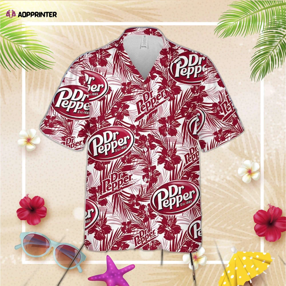 Dr.Pepper Tropical Flower Pattern Dr.Pepper Hawaiian Shirt, Gift For Men Women HW0601
