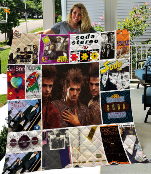 Soda Stereo Quilt Blanket For Fans Home Decor Gift , Soft Quilt, King Size, All Season Cozy Quilt QB0901