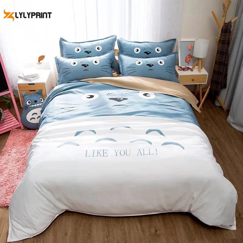 Tonari No Totoro 33 Duvet Quilt Bedding Set , Soft Quilt, King Size, All Season Cozy Quilt QB0901