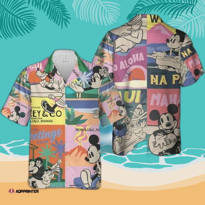 Cartoon Imagine Mickey Mouse Hot Summer 3D Hawaiian Shirt HW0601