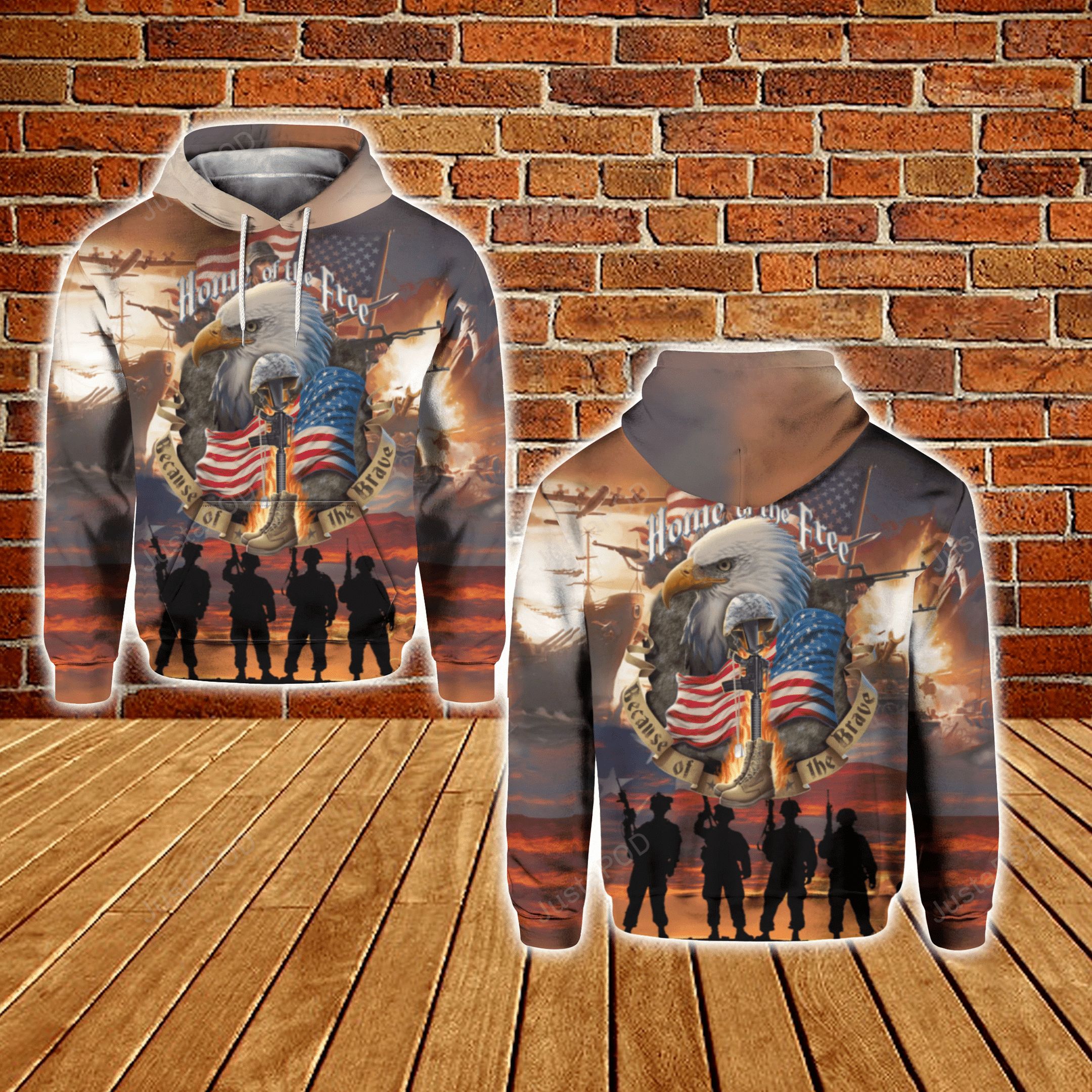 US Veteran 3D All Over Printed Hoodie, Zip- Up Hoodie HZ0501