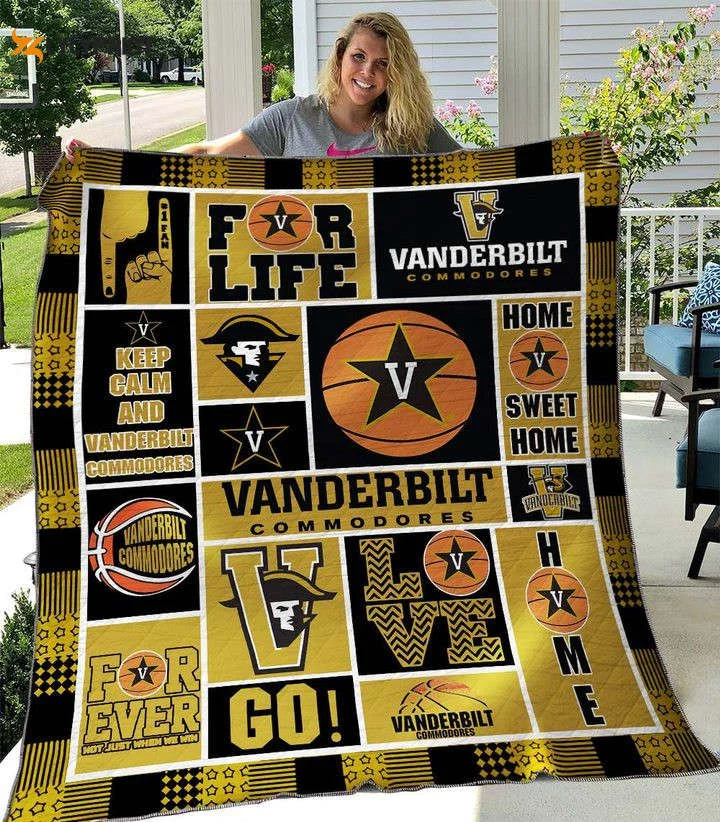 Ncaa Vanderbilt Commodores 3D Customized Personalized 3D Customized Quilt Blanket For Fans Home Decor Gift ,  Soft Quilt, King Size, All Season Cozy Quilt QB0901