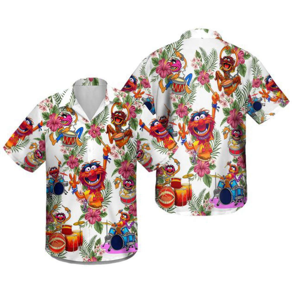 Muppet Playing Drum Tropical Flower Hawaiian Shirt Summer Trending HW0601