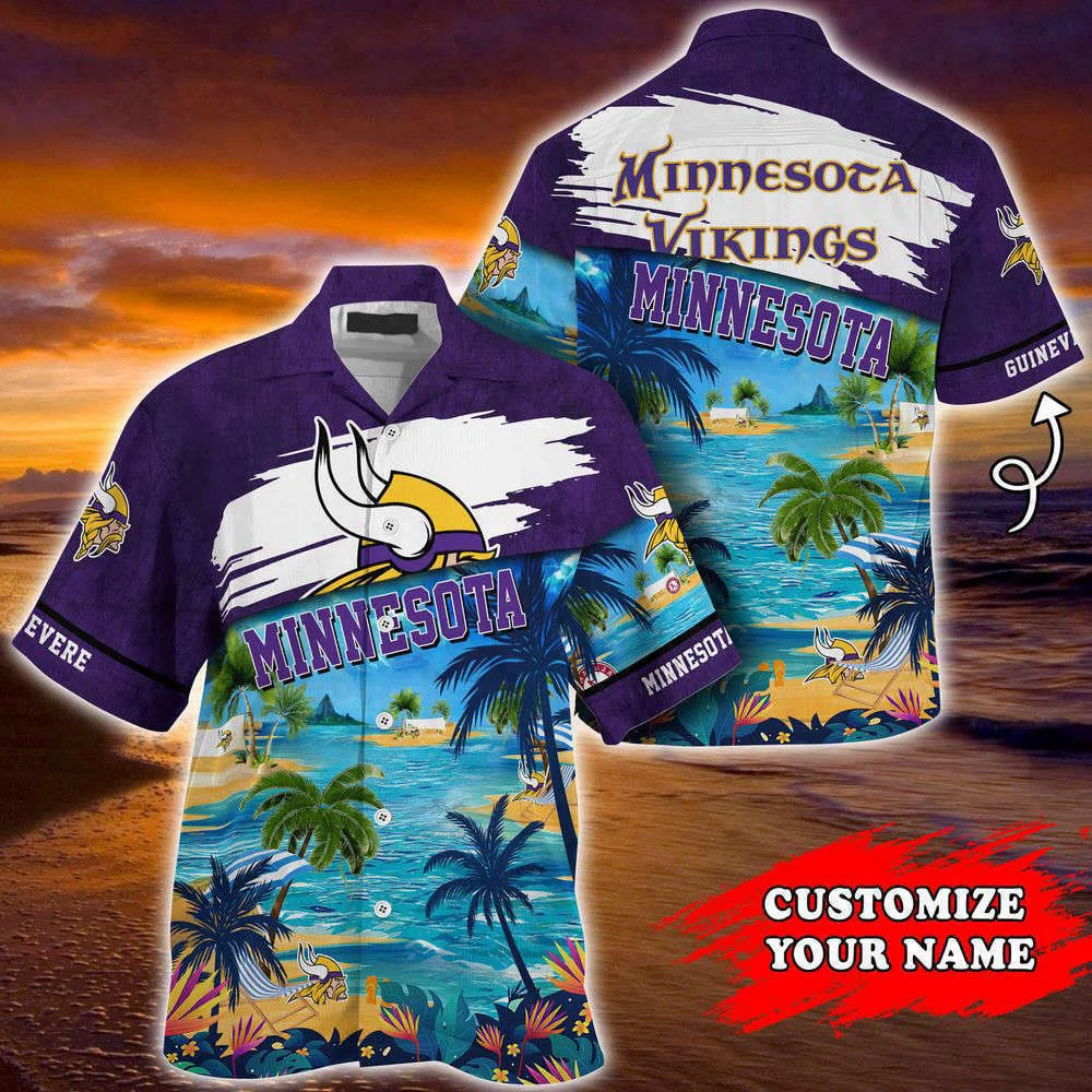 Minnesota Vikings NFL-Customized Summer Hawaii Shirt For Sports Fans HW0601