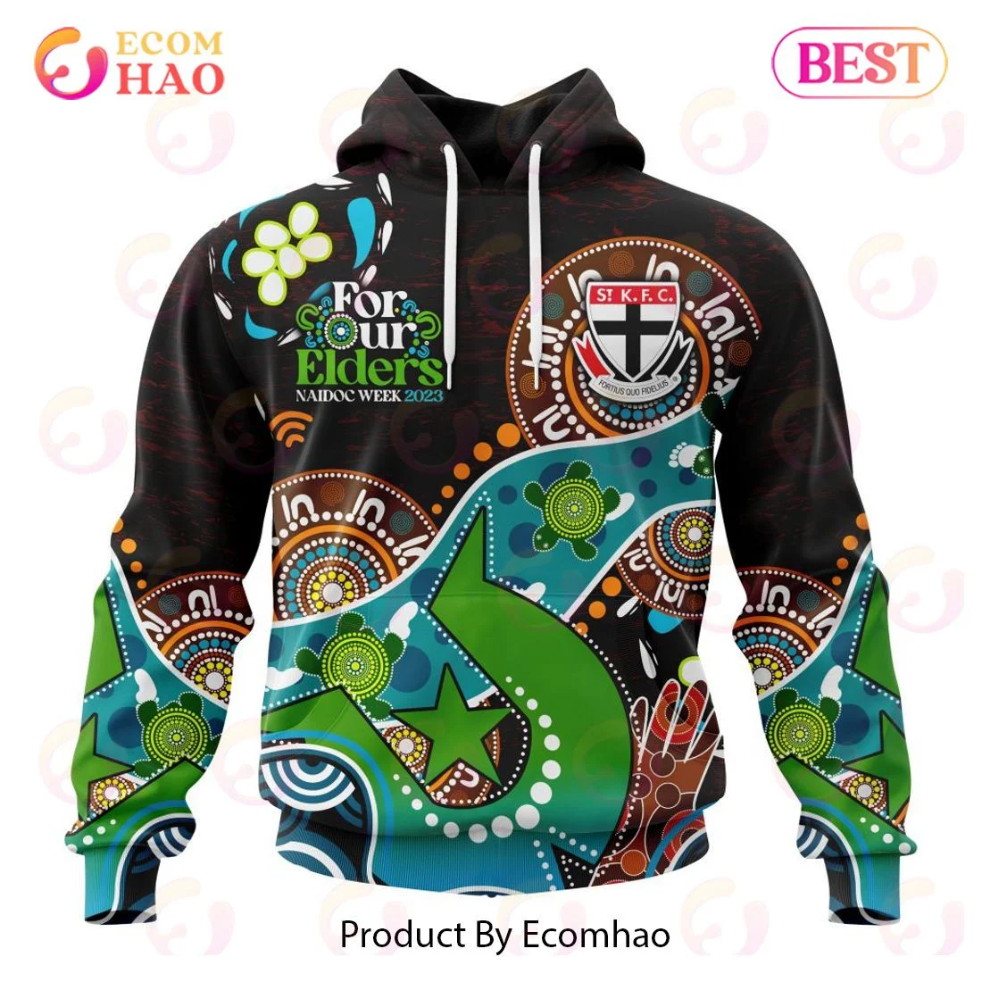 AFL St Kilda Football Club Special Design For NAIDOC Week For Our Elders 3D Hoodie, Zip Hoodie, Man - Women, Warm, Premium Quality HZ0501