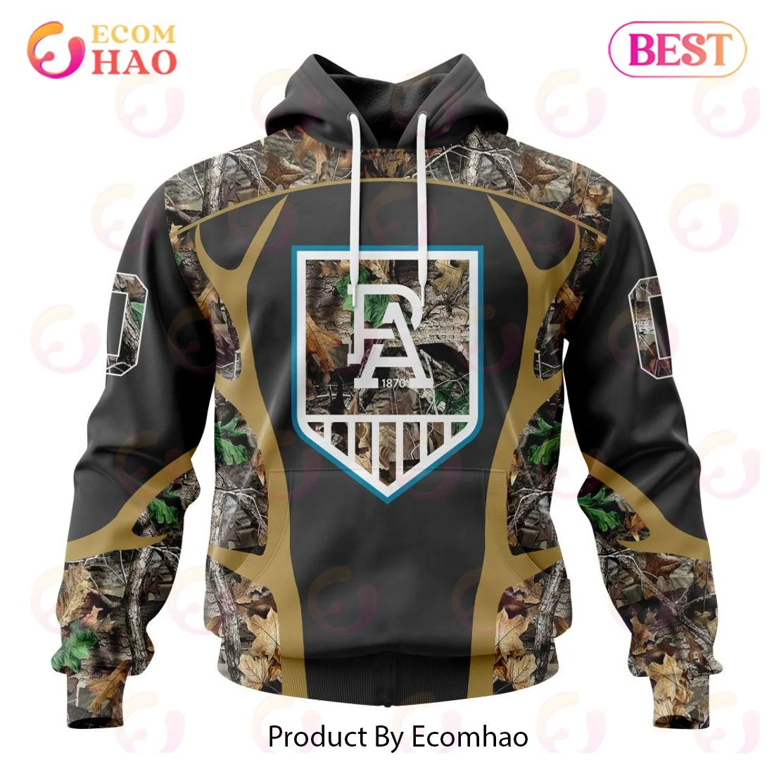 AFL Port Adelaide Football Club Special Camo Hunting Design 3D Hoodie, Zip Hoodie, Man - Women, Warm, Premium Quality HZ0501