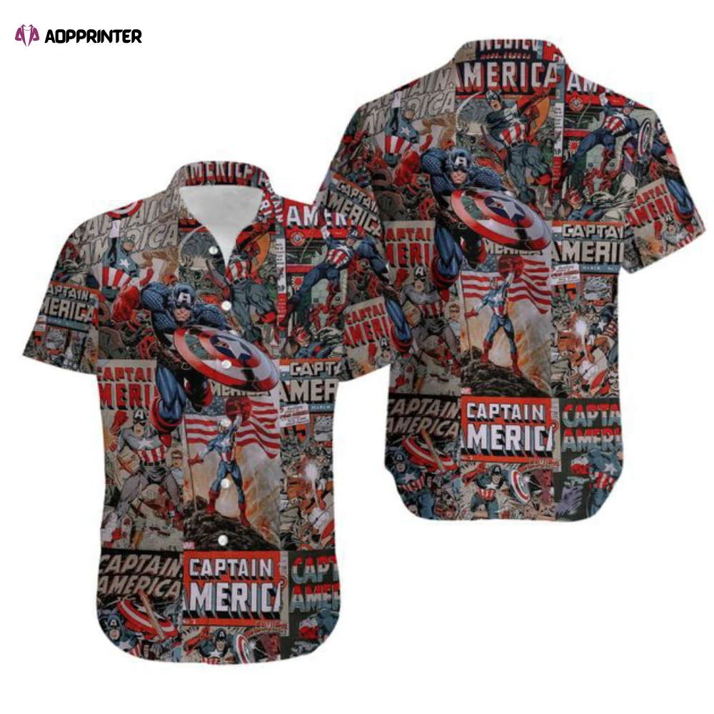 Captain America Aloha Disney Summer Hawaiian Shirt HW0601